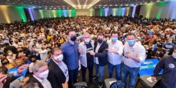 Coronel e Antonio Brito participam do lançamento da candidatura de Pacheco à presidência