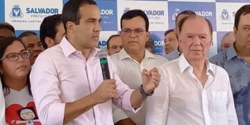 Com vice-governador no palanque, Bruno ‘bate’ na gestão Rui e prega vitória de ACM