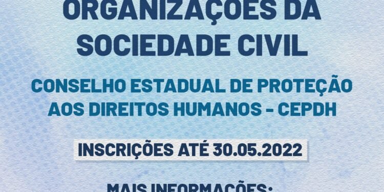 Inscrições abertas para representantes da sociedade civil no Conselho Estadual de Direitos Humanos; Saiba como participar