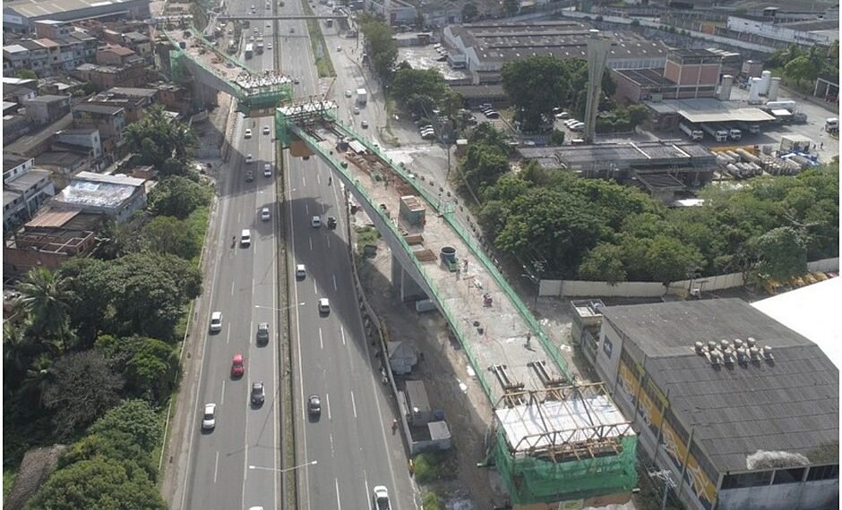 Primeira parte de obra do metrô na BR-324 é finalizada