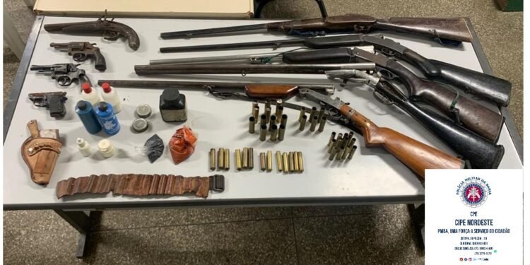 Polícia desmonta oficina ilegal conserto de armas no interior