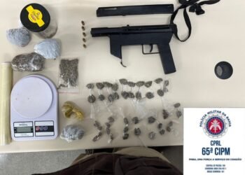 Submetralhadora e drogas são apreendidas em Feira de Santana
