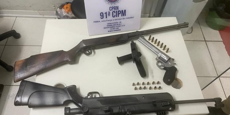 91ª CIPM prende atirador esportivo que agrediu mulher em Capim Grosso