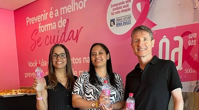 Outubro Rosa: Água mineral Lôa firma parceria com as Obras Sociais Irmã Dulce