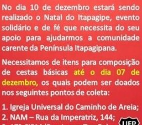 BCS do Uruguai realizará Natal Solidário em dezembro