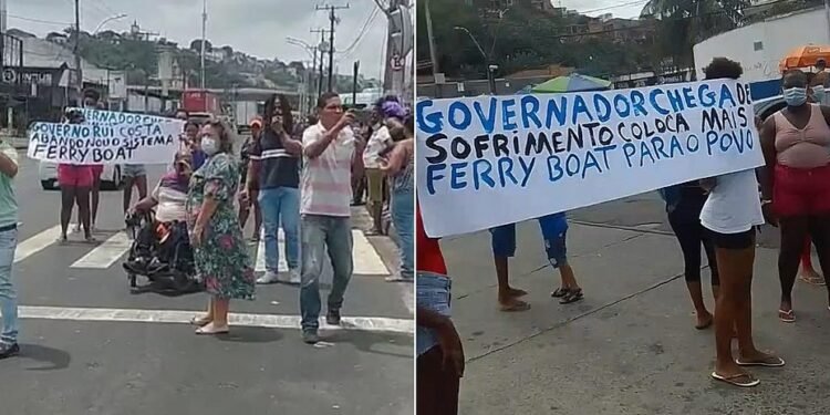 Moradores da Ilha protestam por melhorias na travessia de ferry boat