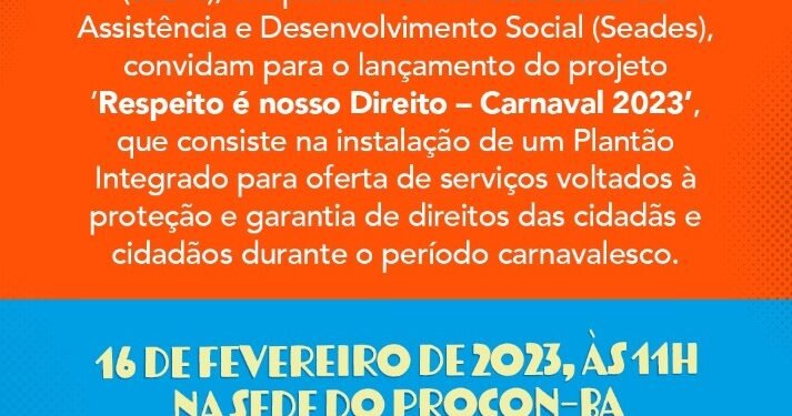 SJDH realiza cerimônia de abertura do Plantão Integrado para o Carnaval 2023