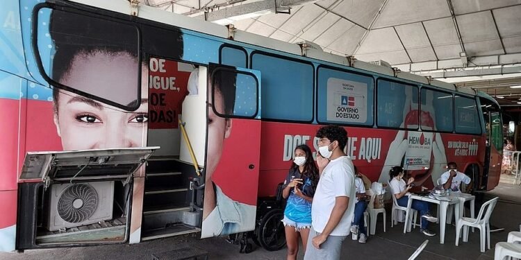 Unidade móvel da Hemoba estará na Estação da Lapa nesta semana