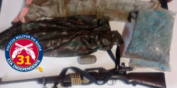 Fuzil e granada artesanal são apreendidos em ação conjunta