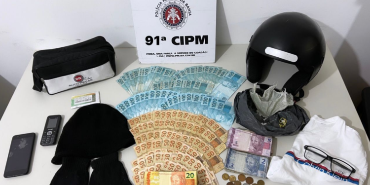 Homem é preso com R$ 17 mil em Capim Grosso, após roubar Casa Lotérica