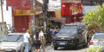 Policiamento foi reforçado na região. Crédito: Marina Silva/CORREIO