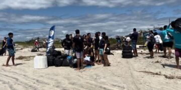 GAP removeu resíduos de praias. Crédito: Divulgação