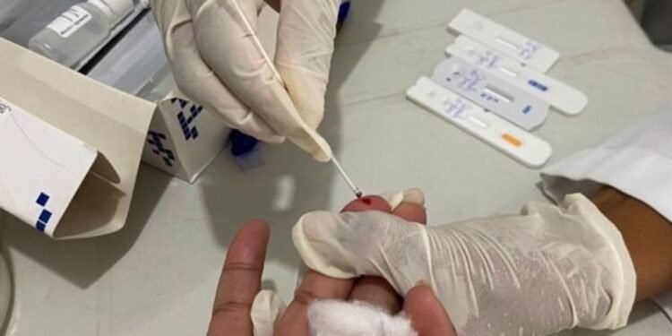 O teste para diagnóstico da sífilis é ofertado de maneira gratuita. Crédito: Divulgação/ Roberta Costa