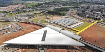 Fiscalizações definem reta final da nova estação Águas Claras do Metrô. Crédito: Divulgação/GOVBA