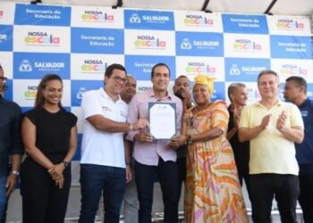 O Centro Municipal de Educação Infantil (Cmei) Álvaro Bahia vai ser reconstruído em Paripe. Crédito: Betto Jr. / Secom PMS