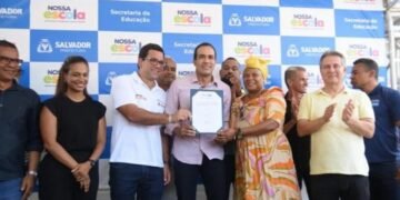 O Centro Municipal de Educação Infantil (Cmei) Álvaro Bahia vai ser reconstruído em Paripe. Crédito: Betto Jr. / Secom PMS