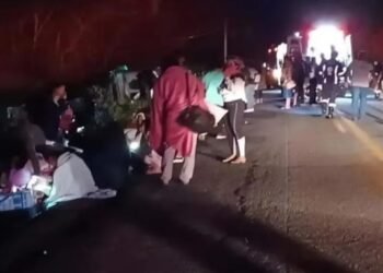 Ônibus saiu do Distrito Federal com 66 passageiros a bordo. Reprodução/Redes Sociais