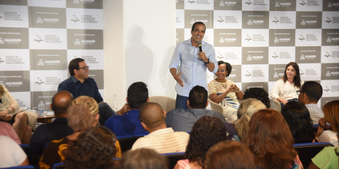 Bruno Reis durante evento Crédito: Betto Jr/ Secom PMS