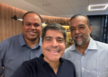 Flaviano, ACM Neto e César do Pão Crédito: Divulgação