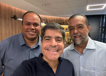 Flaviano, ACM Neto e César do Pão Crédito: Divulgação