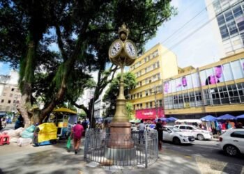 O Relógio de São Pedro foi restaurado e automatizado Crédito: Jefferson Peixoto/Secom PMS