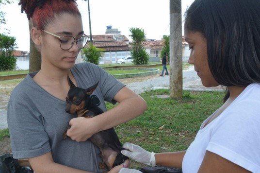 Vacinação contra raiva Crédito: Valdenir Lima e Thiago Paixão - Arquivo