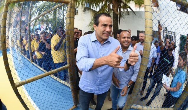 Bruno Reis durante inauguração Crédito: Valter Pontes / Secom PMS